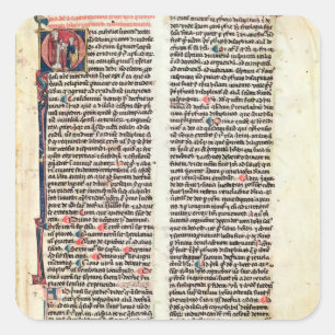 Seite vom "Somme de Theologie' Quadratischer Aufkleber