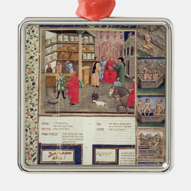 Seite von "Canon von Medizin" durch Avicenna Ornament Aus Metall (Vorne)