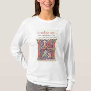 Seite von der Winchester-Bibel, c.1150-80 T-Shirt