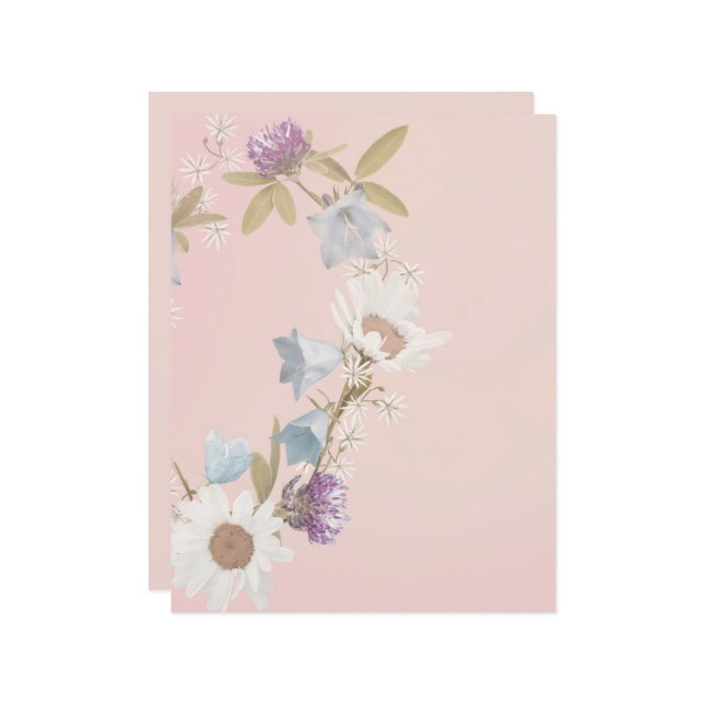 Seite "Wilde Blume" - Papier - Schreibtischbuch (Vorderseite/Rückseite Beispiel)