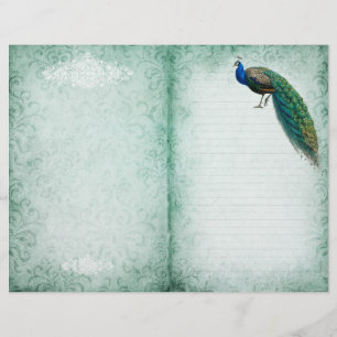 Seite zum Vintagen Pfauenheft des älteren Grünbuch