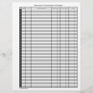 Seiten des 2-seitigen Banking Transaction Register