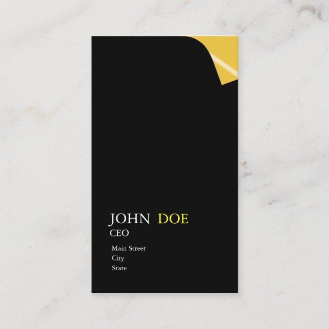 Seiten-Drehung Visitenkarte (Vorderseite)