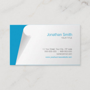 Seiten-Locken-Blau-Visitenkarte Visitenkarte