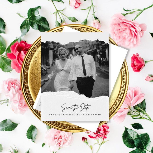 Seiten Save the Date Foto Postkarte drehen (Von Creator hochgeladen)