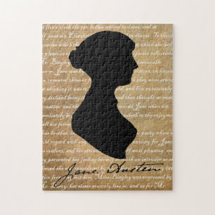 Seiten-Silhouette Janes Austen Puzzle