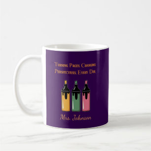 Seiten umblättern, Perspektiven ändern, jeden Tag Kaffeetasse
