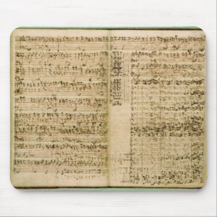 Seiten von der Kerbe der 'Kunst des Fugue Mousepad