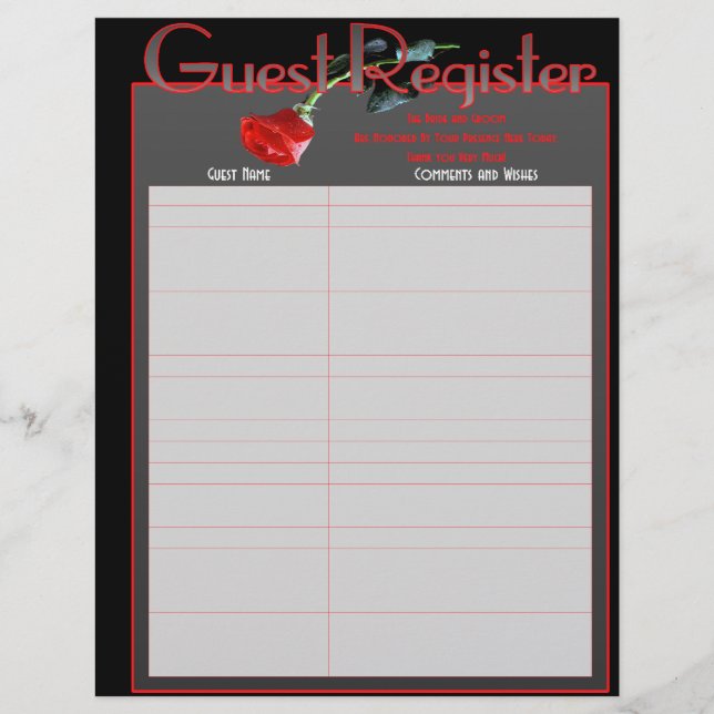 Seiten zum Hochzeitsalbum (Vorderseite)