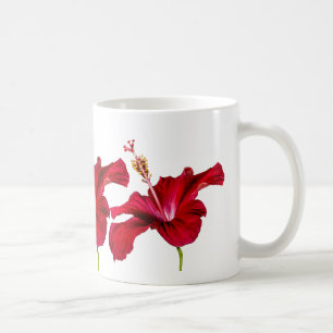 Seitenansicht der Blume des roten Hibiskus Kaffeetasse