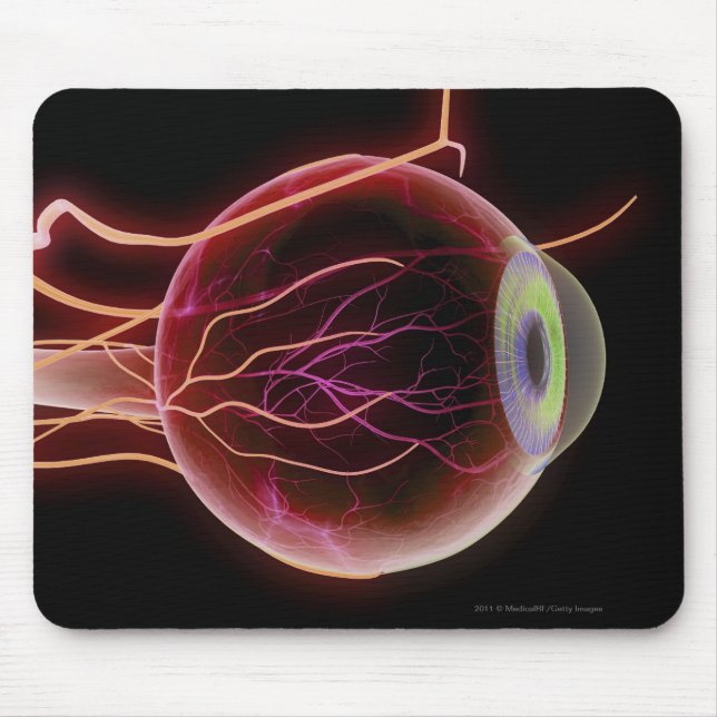 Seitenansicht der Blutgefäße des Auges Mousepad (Vorne)