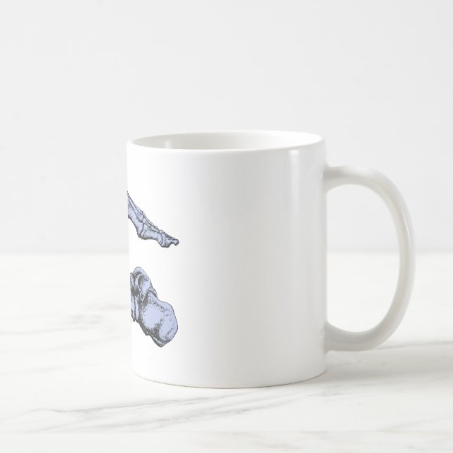 Seitenansicht der Knochen der Füße - tief Blau Kaffeetasse (Rechts)