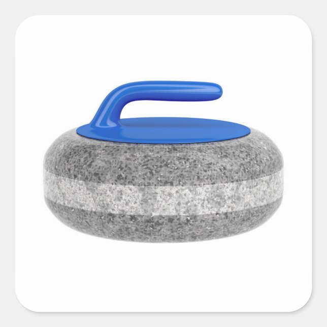 Seitenansicht des Eiskies Quadratischer Aufkleber (Vorderseite)