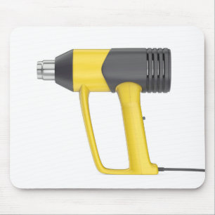 Seitenansicht einer gelben elektrischen Heißluftpi Mousepad