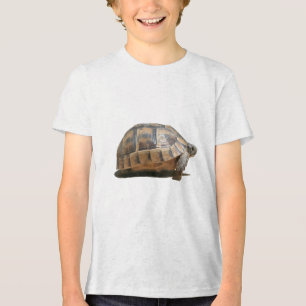 Seitenansicht einer laufenden türkischen Landschil Tri-Blend Shirt