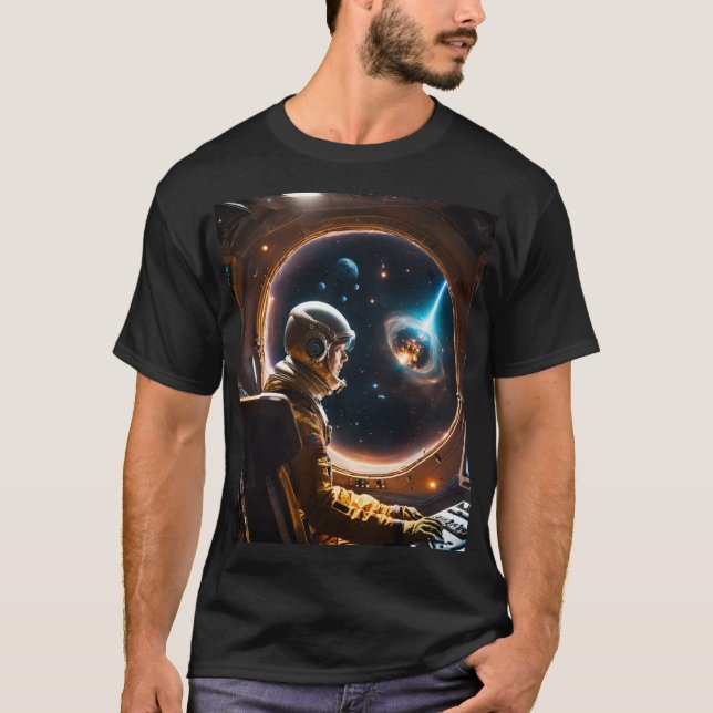 : Seitenansicht eines einzigartigen T - Shirt (Vorderseite)