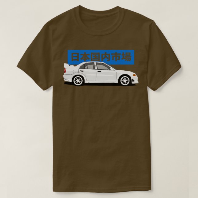 Seitenansicht Lancer Evo6 T-Shirt (Design vorne)