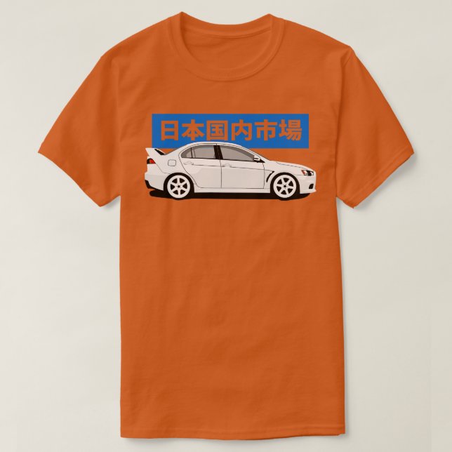 Seitenansicht Lancer Evo X T-Shirt (Design vorne)