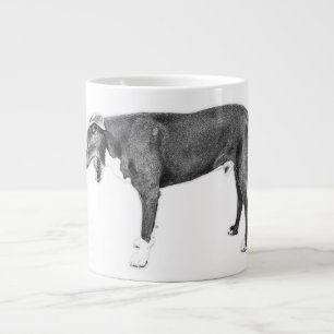Seitenansicht - Pitbull Mix Monochrome Jumbo-Tasse