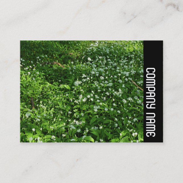 Seitenband - Blume aus Holz Visitenkarte (Vorderseite)