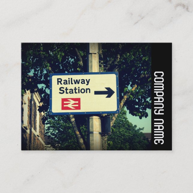 Seitenband - Station-Zeichen Visitenkarte (Vorderseite)