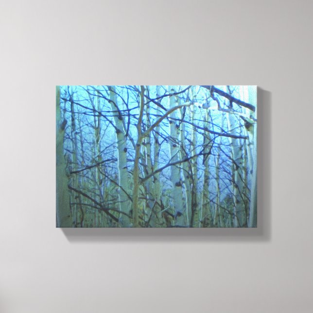 Seitenbaum blaue Hintergrundbeleuchtung Leinwand w (Vorderseite)