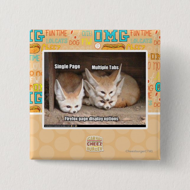 Seitendarstellungswahlen Button (Vorderseite)