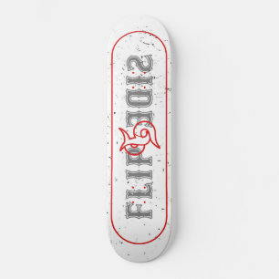 Seitenkarte gedreht skateboard