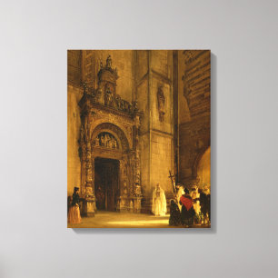 Seitenportal von Como Kathedrale, 1850 Leinwanddruck