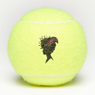 Seitenprofil Büste der Viktorianischen Lady Pink H Tennisbälle