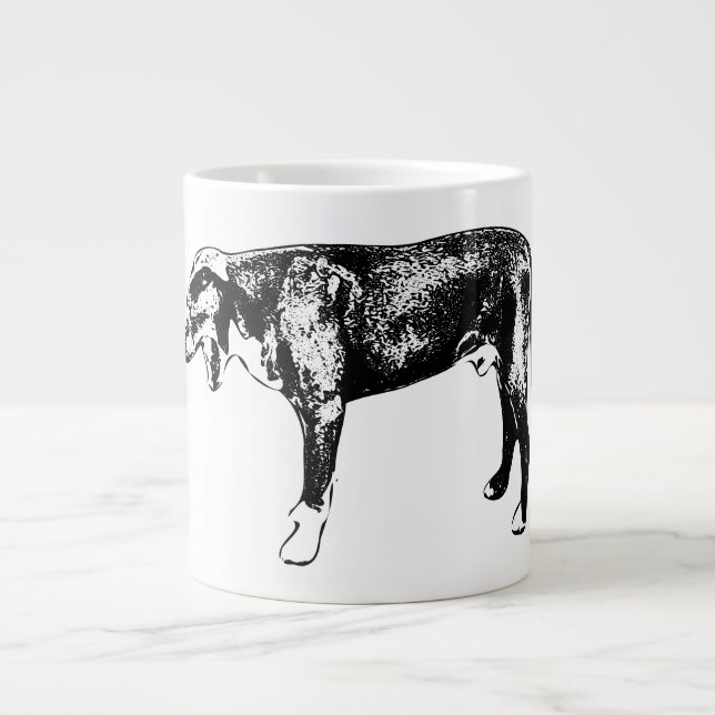 Seitenständer - Pitbull-Mix in Tinte Jumbo-Tasse (Vorderseite)