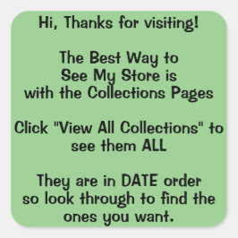 Seitenüberschrift für Auflistungen Quadratischer Aufkleber