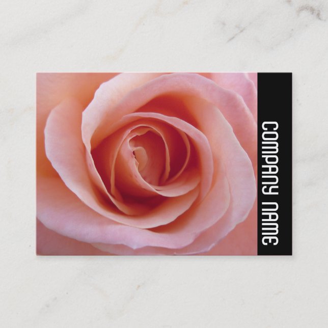 Seitliche Band - rosa Rose Visitenkarte (Vorderseite)