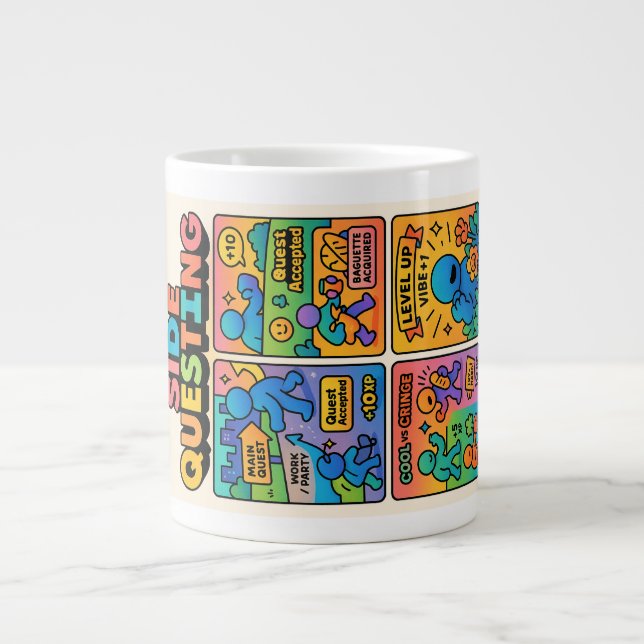 Seitliche Quests (Seitenlinien) Jumbo-Tasse (Vorderseite)