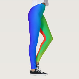 Seitliche Regenbogenneigung Leggings