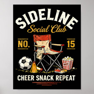 Seitliche Social Club Cheer Snack Wiederholung Soc Poster