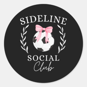Seitliche Social Club Kokette Fußballmutter Schwes Runder Aufkleber