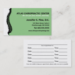 Seitlicher Chiropraktor Terminkarte