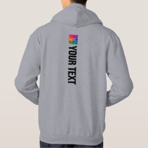 Seitlicher Druck Hinzufügen von Bildern Text Mens Hoodie
