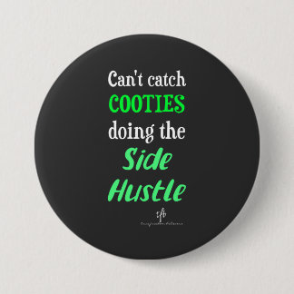 Seitlicher Hustle Cooties Neon Green Text Button