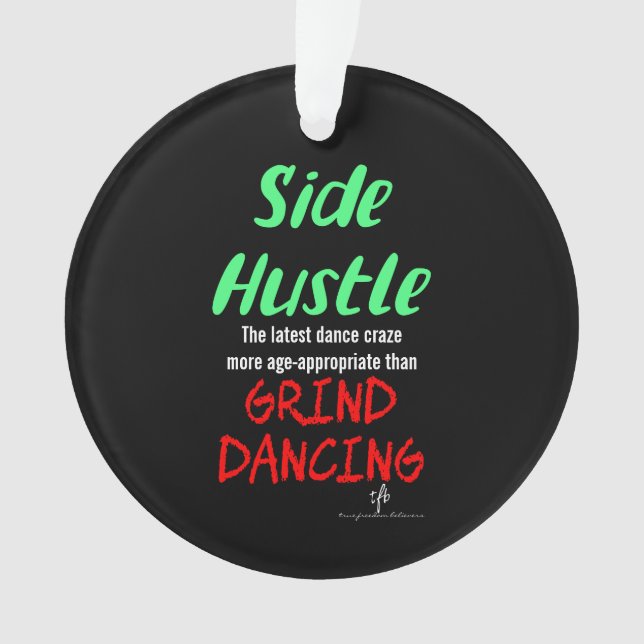 Seitlicher Hustle gegen grind tanzende Neon Green  Ornament (Vorderseite)