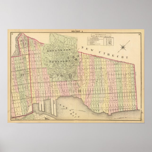 Sek. 6 Brooklyn Karte Poster (Vorne)