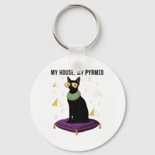 Sekhment Ägyptische Katze Bastet Göttin Pyramide Schlüsselanhänger