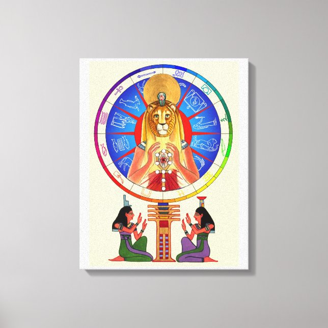 Sekhmet Balances Time Leinwanddruck (Vorderseite)
