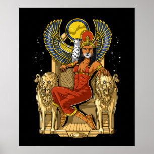 Sekhmet Egyptian Lioness Goddeß Poster