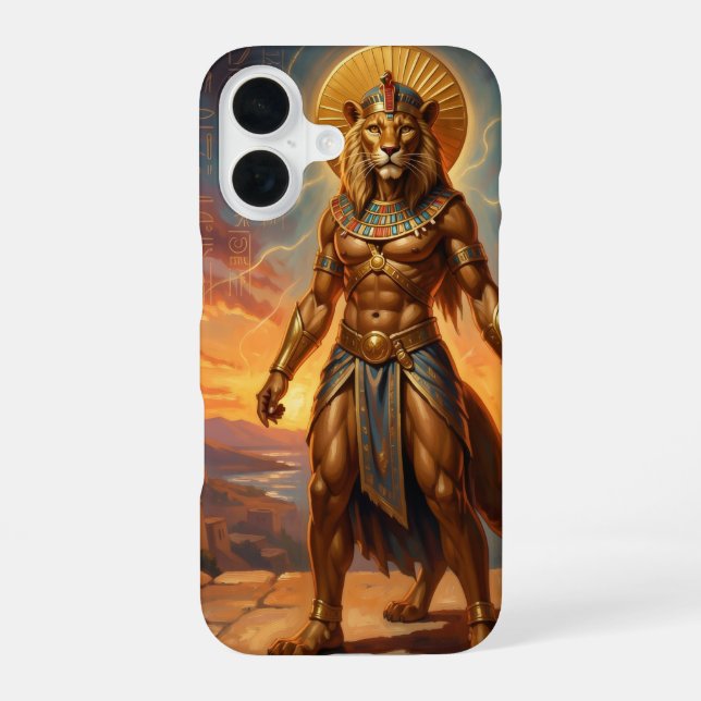 Sekhmet – Lion-Headed War Goddess´2 iPhone 16 Hülle (Rückseite)