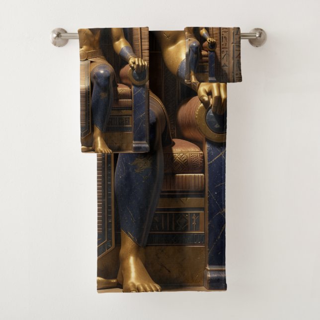 Sekhmet – Lion-Headed War Goddess Badhandtuch Set (Insitu)