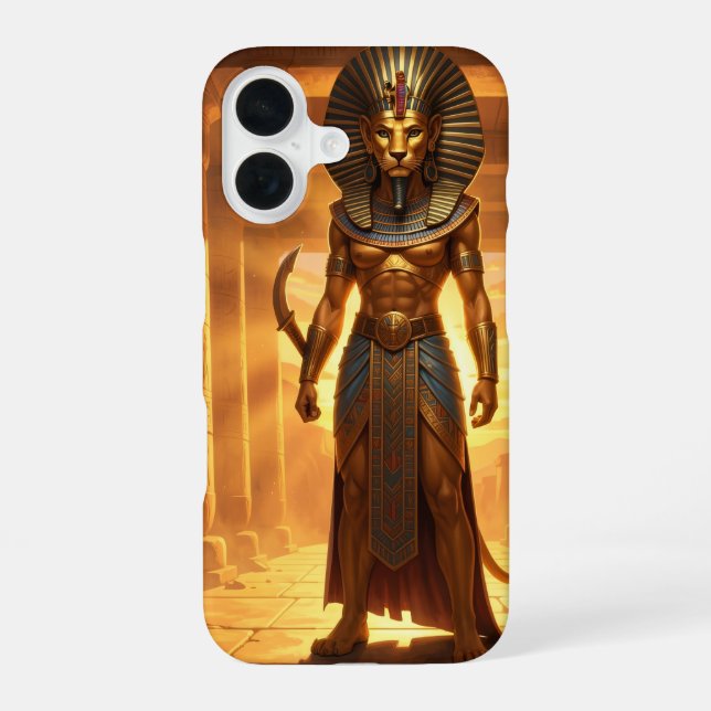 Sekhmet – Löwenköpfige Kriegsgöttin´2 iPhone 16 Hülle (Rückseite)