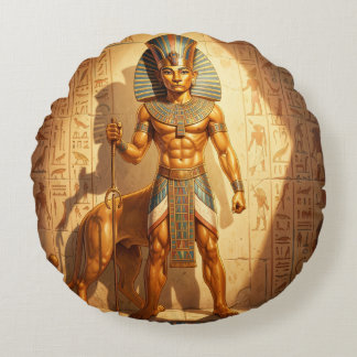 Sekhmet – Löwenköpfige Kriegsgöttin´3 Rundes Kissen