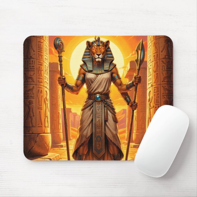Sekhmet – Löwenköpfige Kriegsgöttin Mousepad (Mit Mouse)